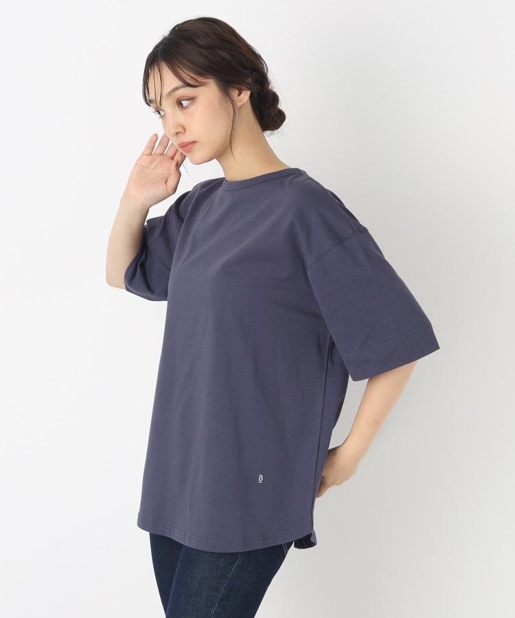 ブレスブリージュ(BLESSE BLIGE)の【シンプル／洗える】バックヘンリーTシャツ ネイビー(094)