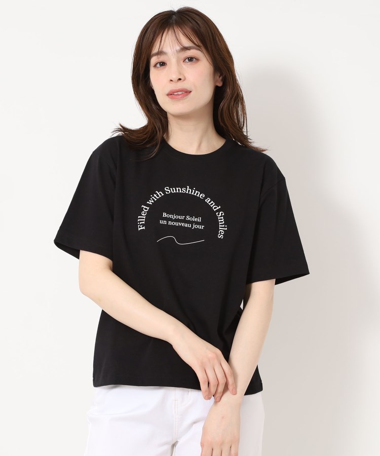 ブレスブリージュ(BLESSE BLIGE)の【洗える／日本製】プリントロゴTシャツ ブラック(019)