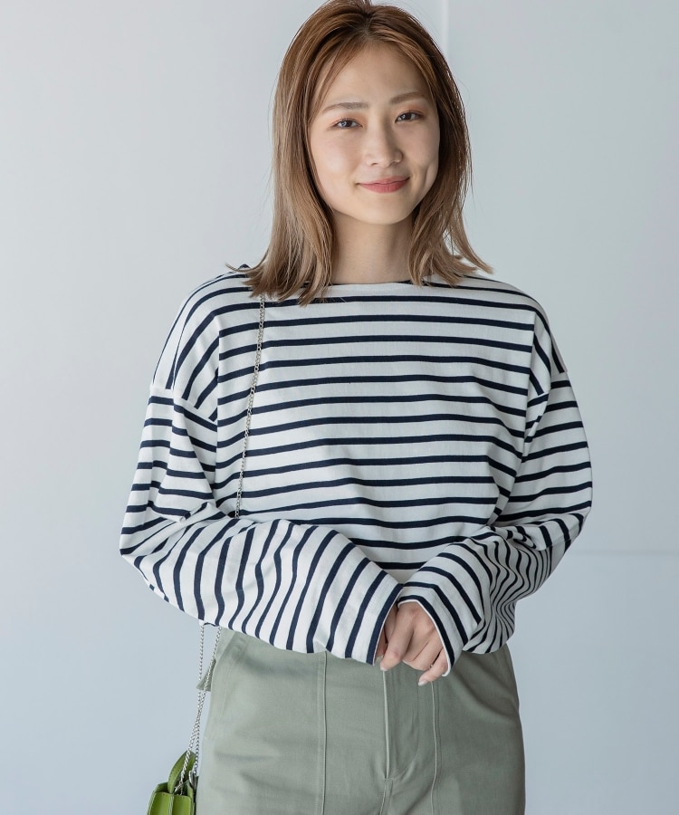 ＜WORLD＞ THE SHOP TK(Women)(ザ ショップ ティーケー（ウィメン）) 【S〜Lサイズ展開】裾ラウンドバスクTシャツ