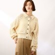 ザ ショップ ティーケー（ウィメン）(THE SHOP TK(Women))の◆【レトロビンテージ風】透かし編み襟付きカーディガン アイボリー(004)