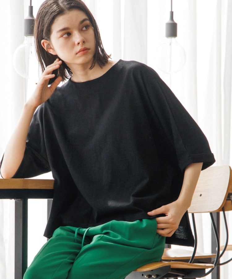 ザ ショップ ティーケー（ウィメン）(THE SHOP TK(Women))の◆【CLUEL presents】【着回し力抜群！】テントラインシルエットTシャツ19