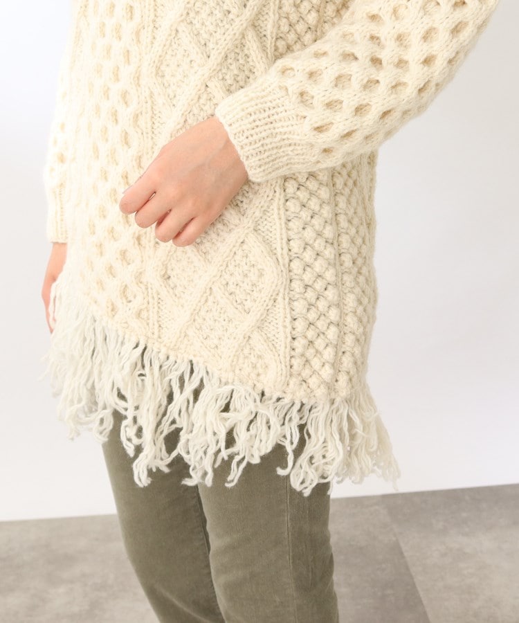 ザ ショップ ティーケー（ウィメン）(THE SHOP TK(Women))の◆【NEPAL HAND KNIT】フリンジケーブルニット8