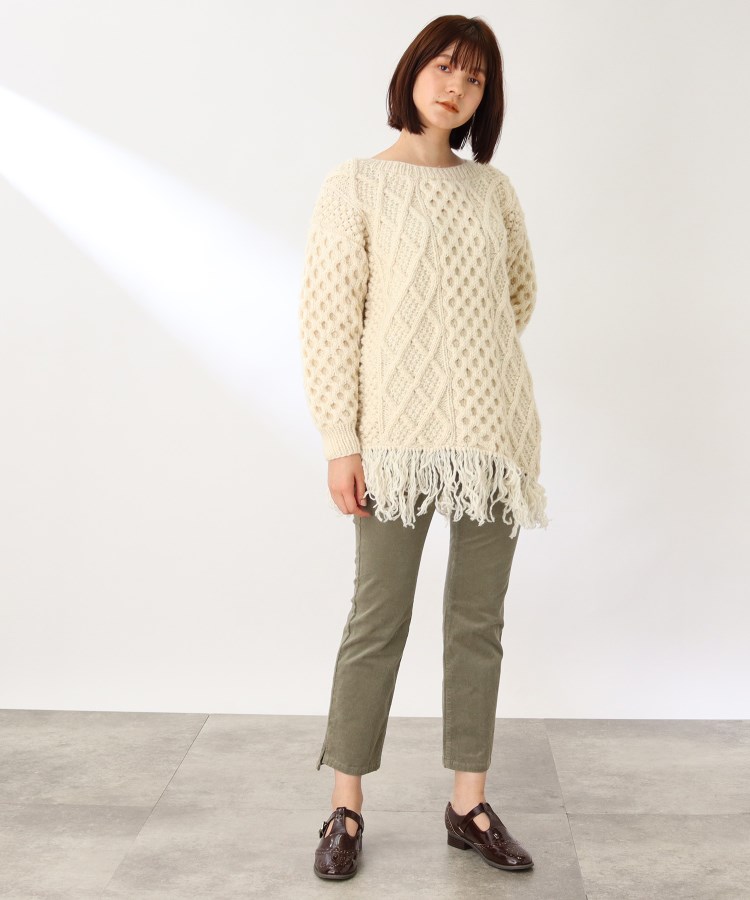 ザ ショップ ティーケー（ウィメン）(THE SHOP TK(Women))の◆【NEPAL HAND KNIT】フリンジケーブルニット16