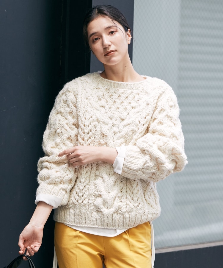 ザ ショップ ティーケー（ウィメン）(THE SHOP TK(Women))の◆【NEPAL HAND KNIT】ケーブルニット1