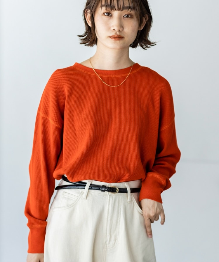 ＜WORLD＞ THE SHOP TK(Women)(ザ ショップ ティーケー（ウィメン）) バックヘンリーカットソー