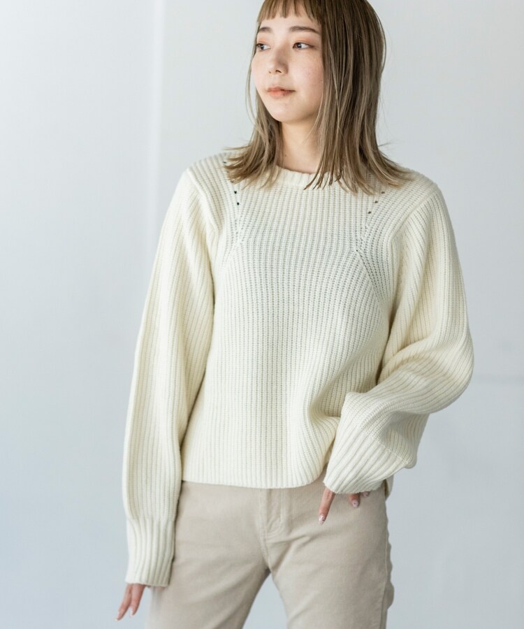 ザ ショップ ティーケー（ウィメン）(THE SHOP TK(Women))の◆【洗える/ウール混】クルーネックニット/CLUEL 11月号掲載1