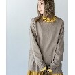 ザ ショップ ティーケー（ウィメン）(THE SHOP TK(Women))の◆リラックスデザインクルーネックニット ライトベージュ(051)