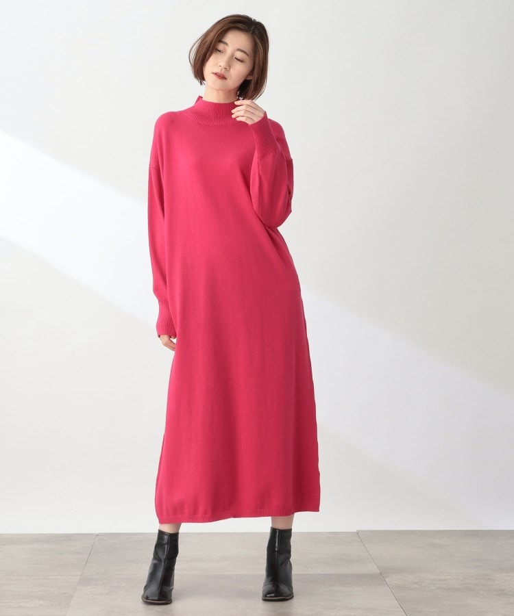 ザ ショップ ティーケー（ウィメン）(THE SHOP TK(Women))の◆【洗える】ハイネックロングニットワンピース/CLUEL 11月号掲載 ピンク(072)