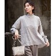 ザ ショップ ティーケー（ウィメン）(THE SHOP TK(Women))の◆【洗える/前後異素材】ドッキングニット4