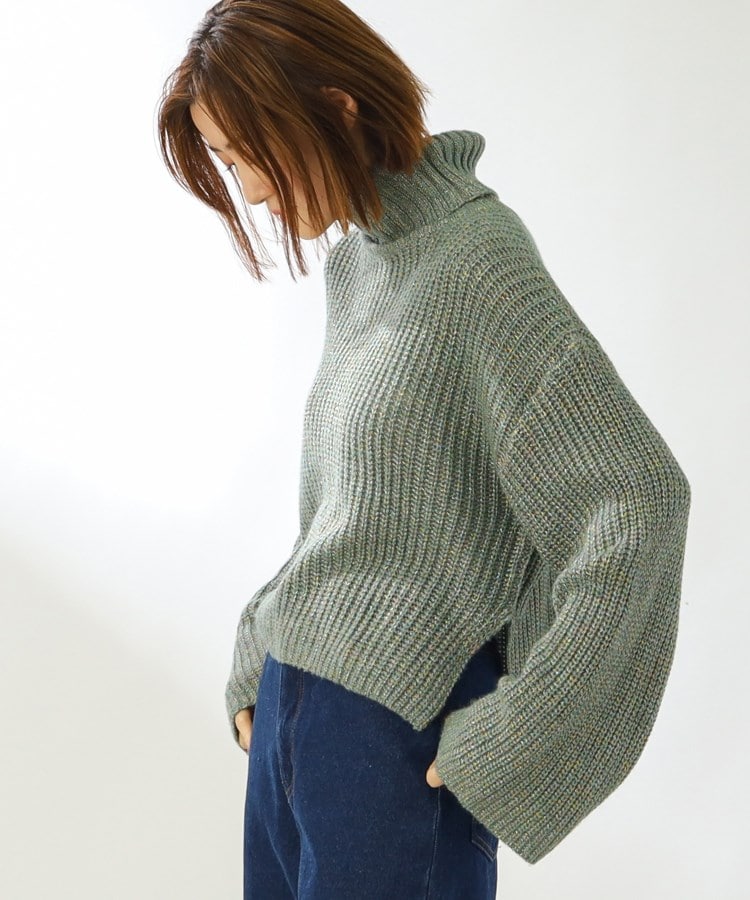 ザ ショップ ティーケー（ウィメン）(THE SHOP TK(Women))の◆【ゆったりシルエット/洗える】ラメニットタートルプルオーバー11