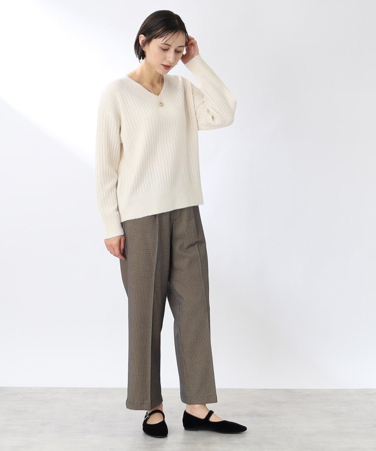 ザ ショップ ティーケー（ウィメン）(THE SHOP TK(Women))の◆【美脚シルエット/あったか裏起毛/洗える】ソフトタッチワイドストレートパンツ26