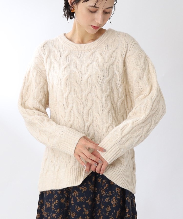 ザ ショップ ティーケー（ウィメン）(THE SHOP TK(Women))の◆【あったか起毛/ふわふわ】ケーブル編みニット38