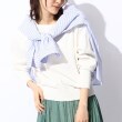 ザ ショップ ティーケー（ウィメン）(THE SHOP TK(Women))の◆【上品なデコルテ見せ】変形ボートネックプルオーバー ホワイト(002)