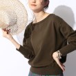 ザ ショップ ティーケー（ウィメン）(THE SHOP TK(Women))の◆【上品なデコルテ見せ】変形ボートネックプルオーバー ダークブラウン(043)