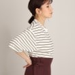 ザ ショップ ティーケー（ウィメン）(THE SHOP TK(Women))の◆【BIGシルエット】マルチボーダークロップドTシャツ22