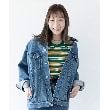 ザ ショップ ティーケー（ウィメン）(THE SHOP TK(Women))の◆【BIGシルエット】マルチボーダークロップドTシャツ7