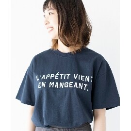 ザ ショップ ティーケー（ウィメン）(THE SHOP TK(Women))のロゴプリントTシャツ Ｔシャツ