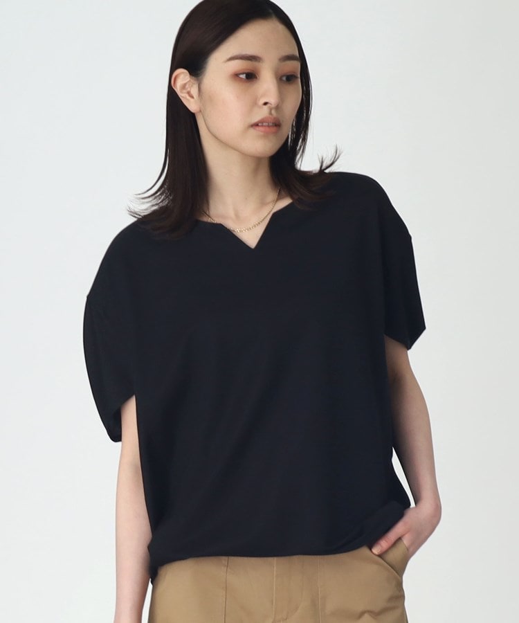 ザ ショップ ティーケー（ウィメン）(THE SHOP TK(Women))の【腕周りカバー】バルーンシルエットプルオーバー ブラック(019)