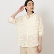 ザ ショップ ティーケー（ウィメン）(THE SHOP TK(Women))の【洗濯機洗い可/シアー感】フラワージャカードブラウス オフホワイト(003)