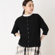 ザ ショップ ティーケー（ウィメン）(THE SHOP TK(Women))の【毛玉になりにくい/洗濯機洗い可】ハーフスリーブカーデ_前後2WAY可 ブラック(019)