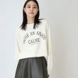 ザ ショップ ティーケー（ウィメン）(THE SHOP TK(Women))のロゴ裏毛スウェット/ハグするニットシリーズ オフホワイト(003)