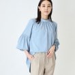 ザ ショップ ティーケー（ウィメン）(THE SHOP TK(Women))のシャーリングギャザーハイネックブラウス【手洗い可】 ライトブルー(091)