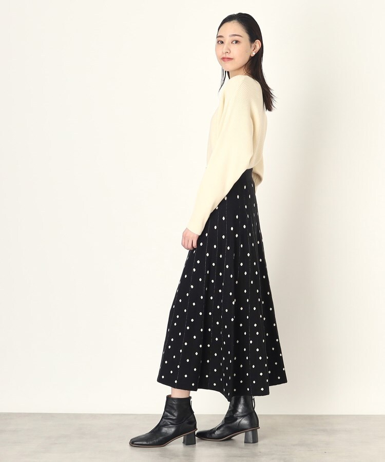 ザ ショップ ティーケー（ウィメン）(THE SHOP TK(Women))の【ドット柄新入荷！】千鳥＆ストライプニットスカート【手洗い可】20