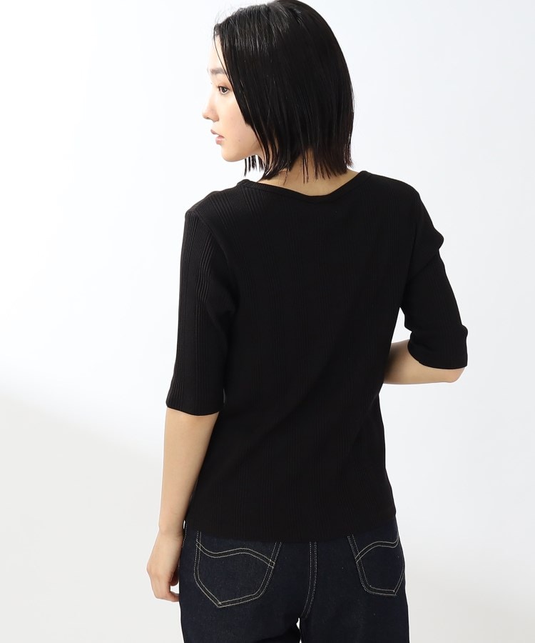 ザ ショップ ティーケー（ウィメン）(THE SHOP TK(Women))の【スッキリキレイ/洗える】コットンリブクルーTシャツ24