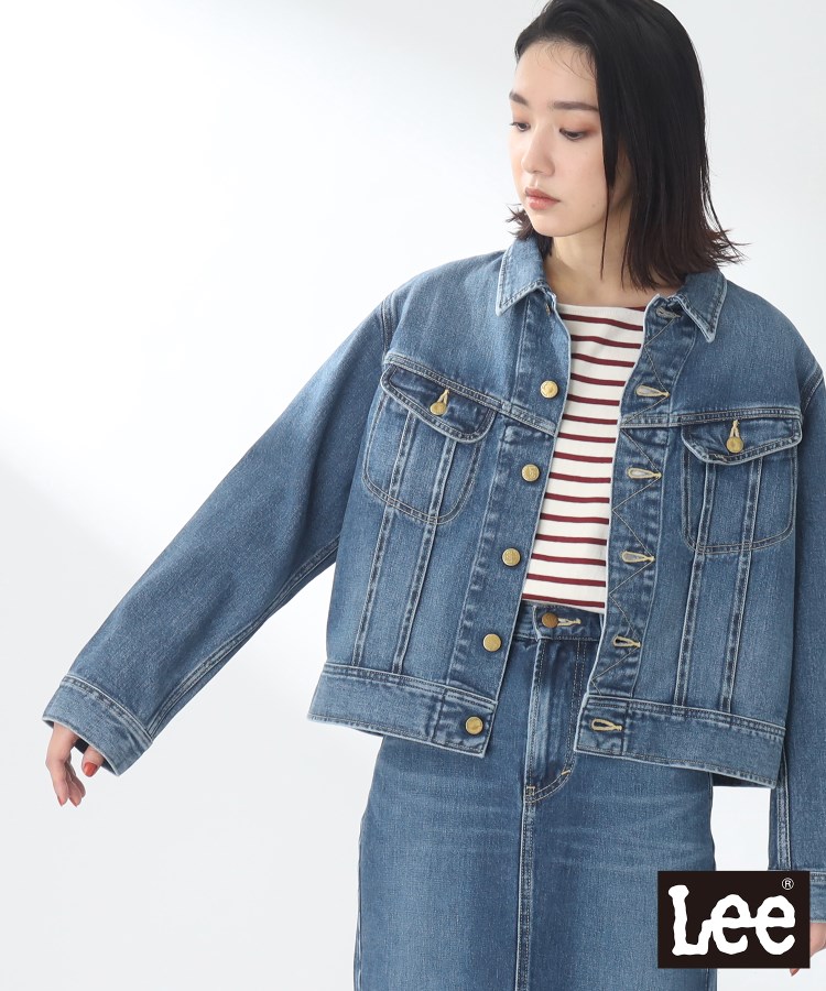 ザ ショップ ティーケー（ウィメン）(THE SHOP TK(Women))の【LEE別注】コンパクトデニムジャケット/Gジャン ブルー(092)