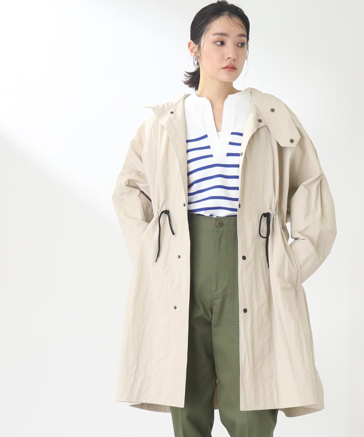 ザ ショップ ティーケー（ウィメン）(THE SHOP TK(Women))の【今買って長く着られる／着回し力◎】ポンチョフーデッドコート ナチュラル(050)