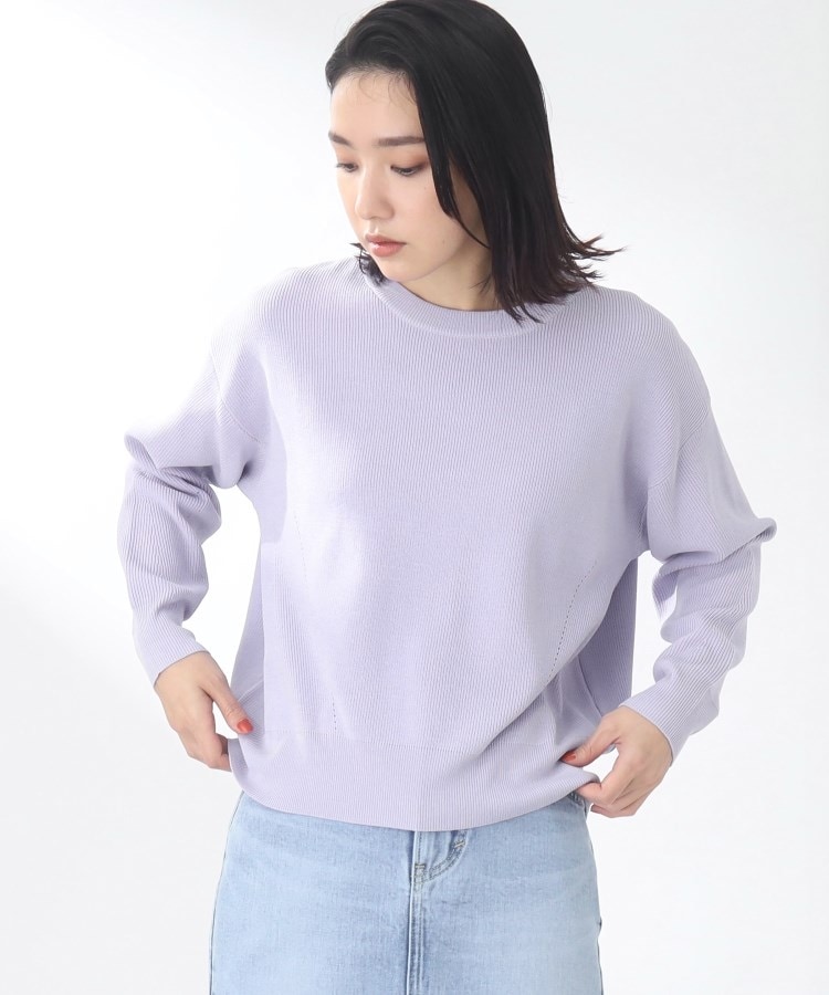 ＜WORLD＞ THE SHOP TK(Women)(ザ ショップ ティーケー（ウィメン）) 【ONOFF活躍/洗える】コットンクルーネックニット