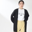 ザ ショップ ティーケー（ウィメン）(THE SHOP TK(Women))の【色々なシーンで大活躍/洗える】ボタンレスミドル丈カーディガン ブラック(019)