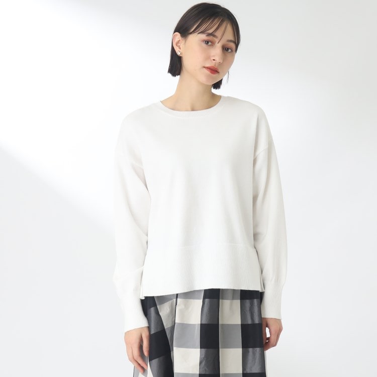 ザ ショップ ティーケー（ウィメン）(THE SHOP TK(Women))の【ONOFF大活躍/洗える】サイドスリットニット ニット/セーター