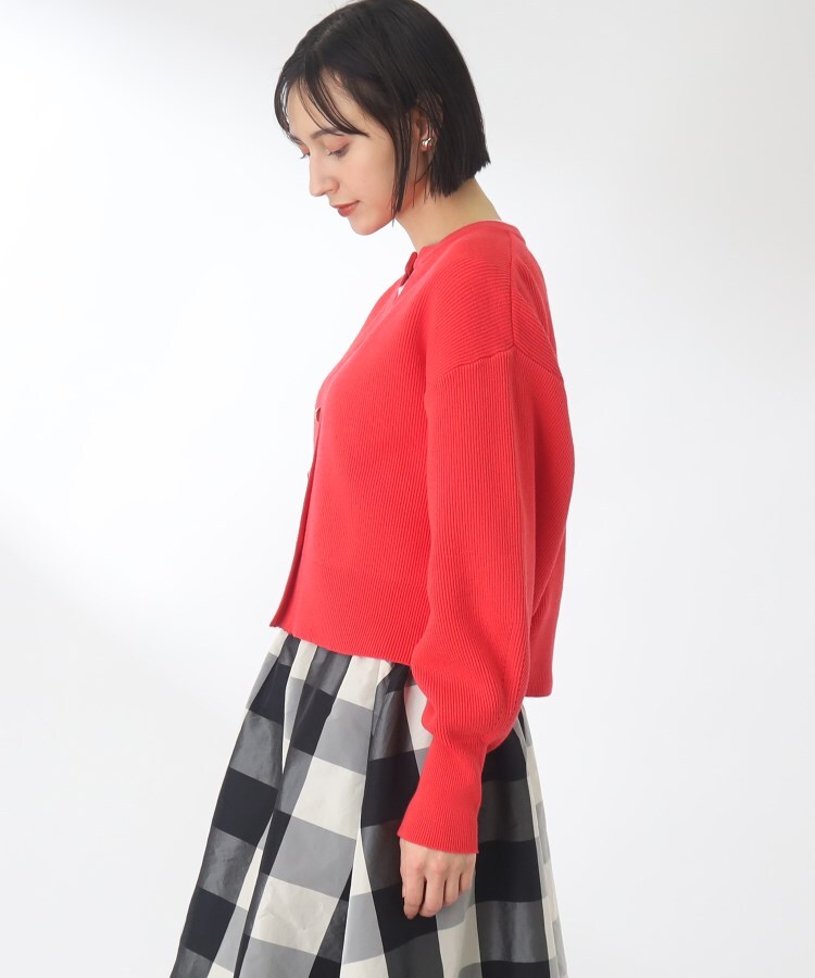 ザ ショップ ティーケー（ウィメン）(THE SHOP TK(Women))の【優秀バランスで着回し◎/洗える】キーネックショート丈カーディガン6