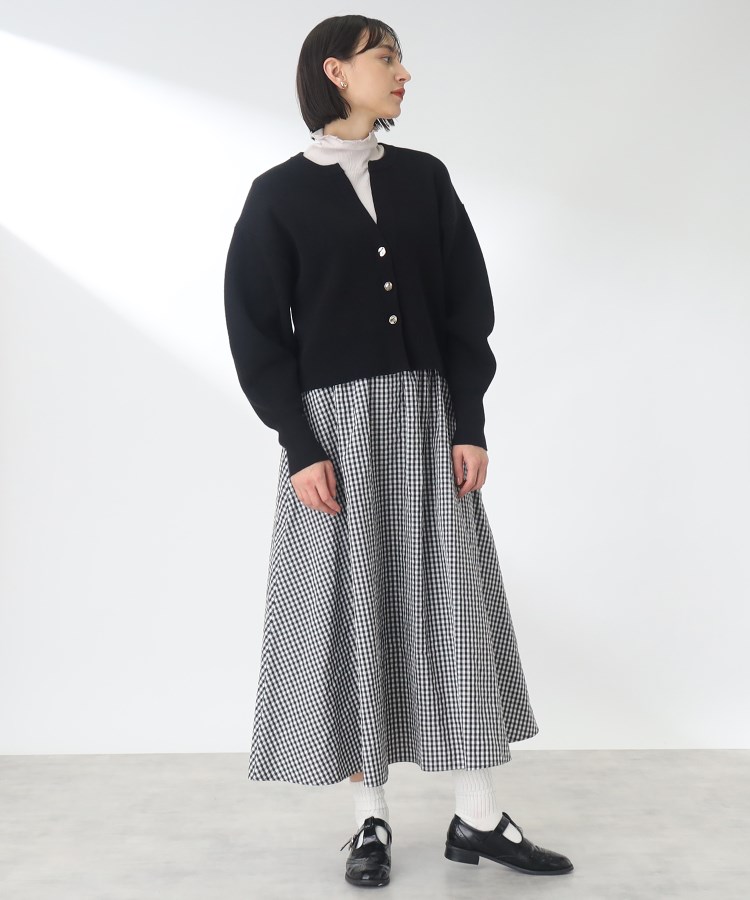 ザ ショップ ティーケー（ウィメン）(THE SHOP TK(Women))の【優秀バランスで着回し◎/洗える】キーネックショート丈カーディガン15