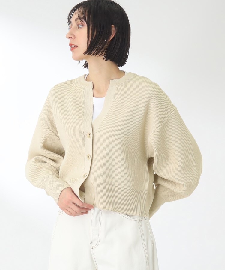 優秀バランスで着回し◎/洗える】キーネックショート丈カーディガン