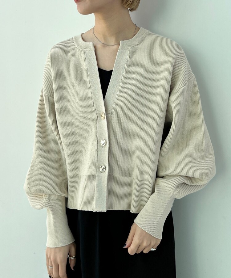 優秀バランスで着回し◎/洗える】キーネックショート丈カーディガン