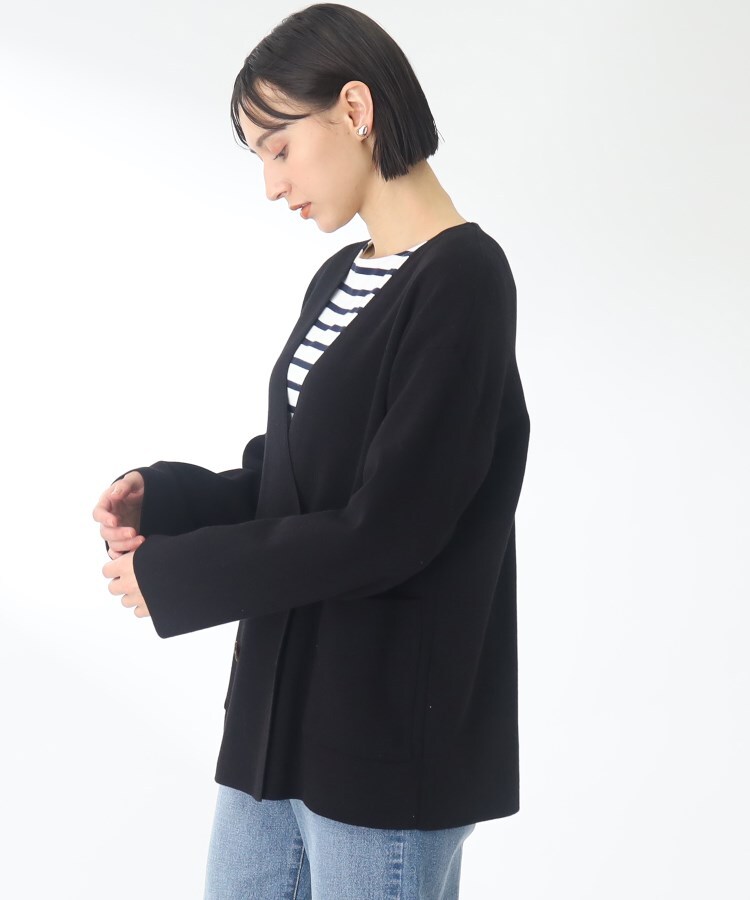 ザ ショップ ティーケー（ウィメン）(THE SHOP TK(Women))の【ジャケット＆カーディガン両方の着こなし/洗える】リブニットジャケット18