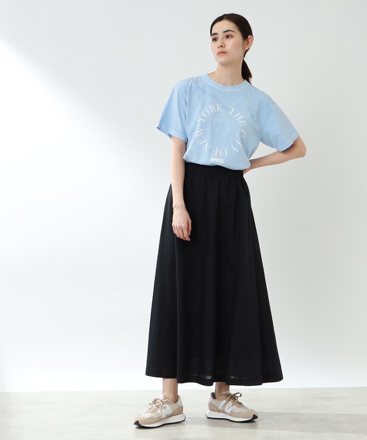 ザ ショップ ティーケー（ウィメン）(THE SHOP TK(Women))の【大人シルエット/洗える】麻混ロングギャザースカート20