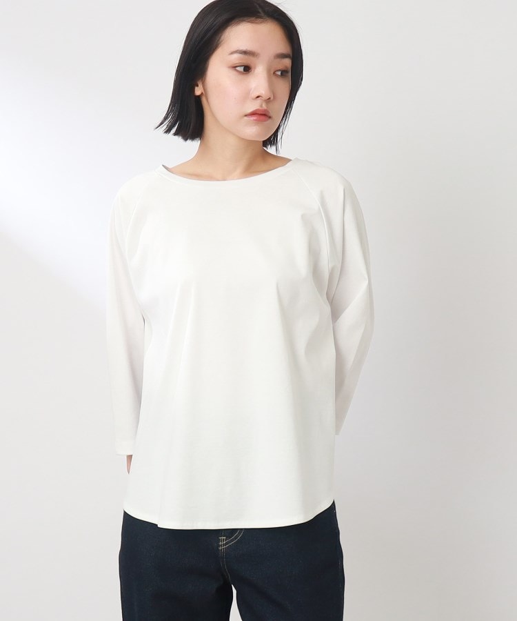 ザ ショップ ティーケー（ウィメン）(THE SHOP TK(Women))の【お家で洗える】布帛切替ラグランスムースプルオーバー27