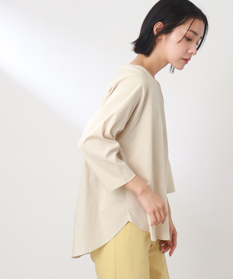 ザ ショップ ティーケー（ウィメン）(THE SHOP TK(Women))の【お家で洗える】布帛切替ラグランスムースプルオーバー35