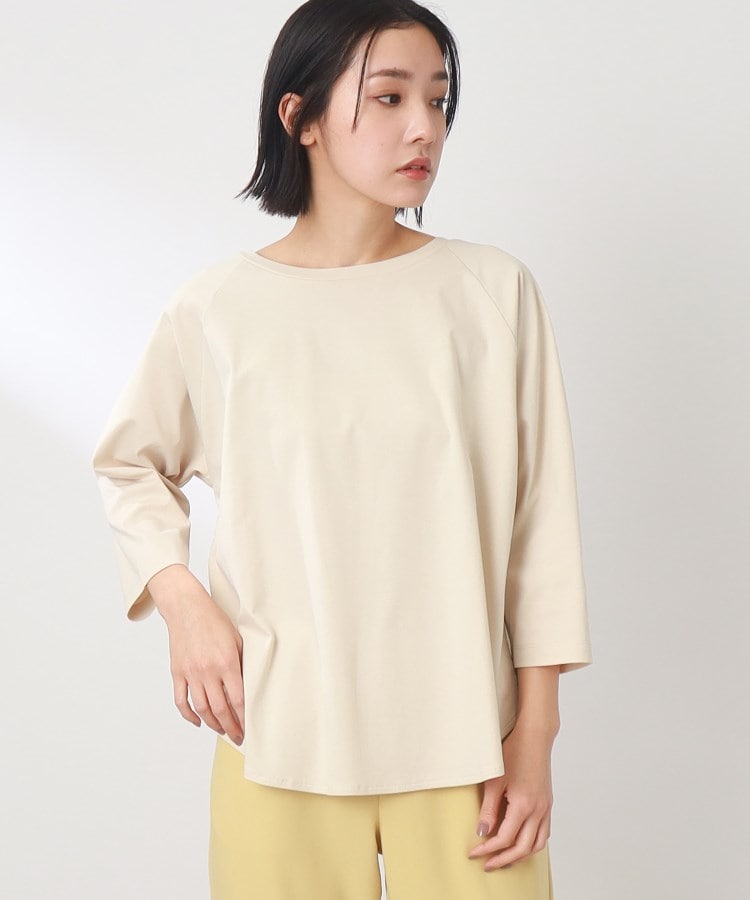 ザ ショップ ティーケー（ウィメン）(THE SHOP TK(Women))の【お家で洗える】布帛切替ラグランスムースプルオーバー36