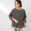 ザ ショップ ティーケー（ウィメン）(THE SHOP TK(Women))の【お家で洗える】布帛切替ラグランスムースプルオーバー チャコールグレー(014)