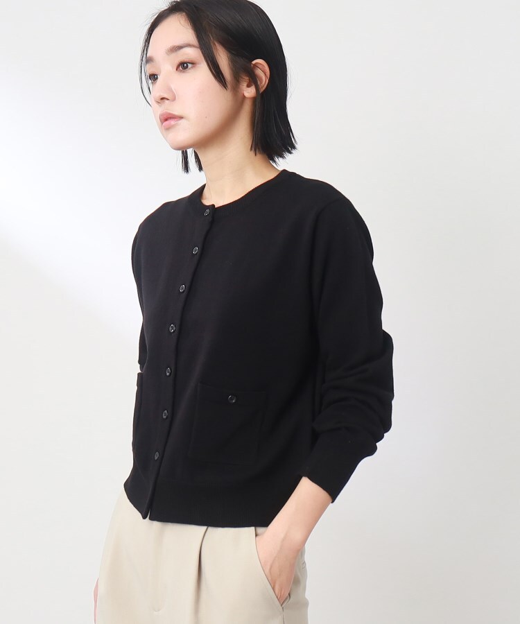 ザ ショップ ティーケー（ウィメン）(THE SHOP TK(Women))の【羽織でも1枚でも活躍/洗える】配色ボタンコンパクトカーディガン15