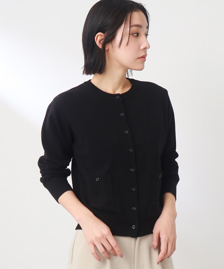 ザ ショップ ティーケー（ウィメン）(THE SHOP TK(Women))の【羽織でも1枚でも活躍/洗える】配色ボタンコンパクトカーディガン16