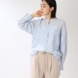 ザ ショップ ティーケー（ウィメン）(THE SHOP TK(Women))の【気温対策/1枚でも羽織でも活用/洗える】サイドドロストシアーシャツ サックス(090)