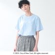 ザ ショップ ティーケー（ウィメン）(THE SHOP TK(Women))の【別注】NYC サークルロゴTシャツ ライトブルー(091)