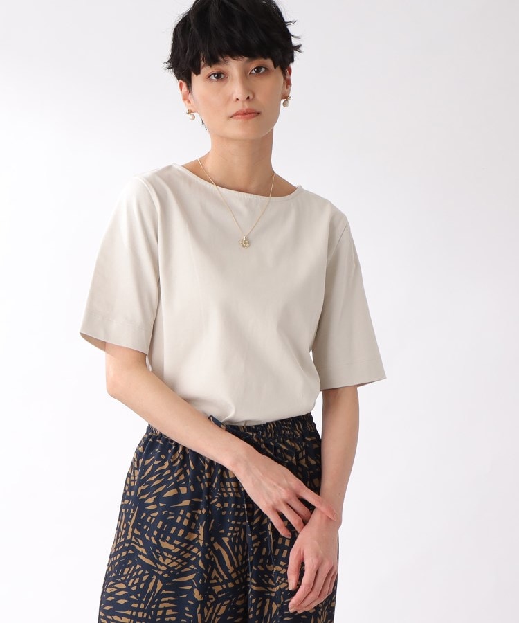 ザ ショップ ティーケー（ウィメン）(THE SHOP TK(Women))の【腕周りカバー/スペシャルコットン/洗濯機洗い可】ボートネックカットソー6