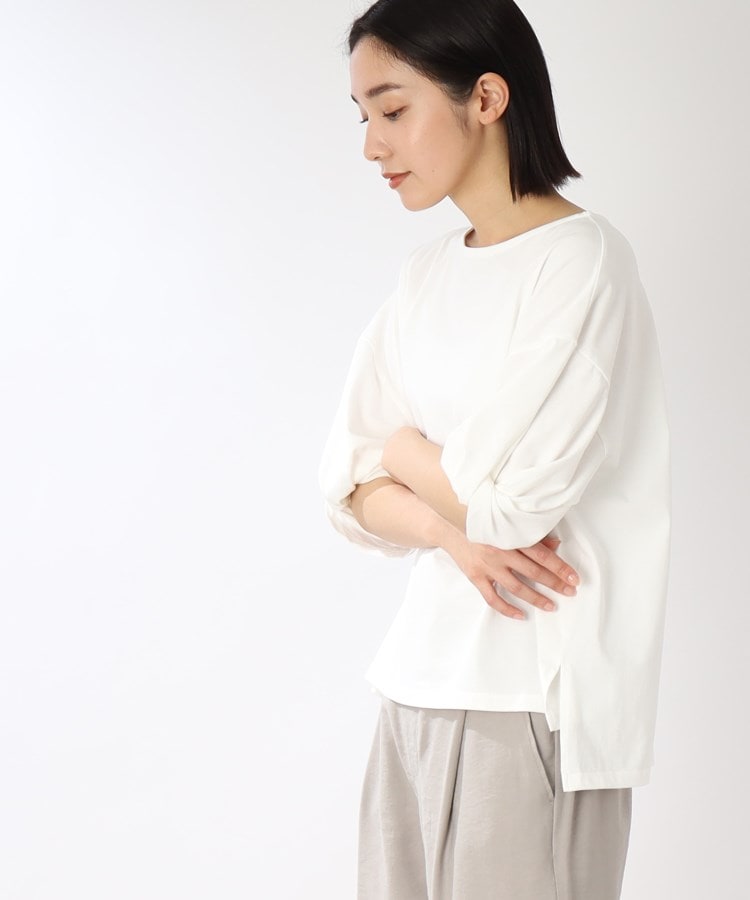 ザ ショップ ティーケー（ウィメン）(THE SHOP TK(Women))の【人気再追加！/腕周りカバー/洗濯機洗い可】袖ねじりデザイントップス26