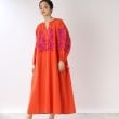 ザ ショップ ティーケー（ウィメン）(THE SHOP TK(Women))の【Sara mallika/サラマリカ】フラワー刺繍カラードレス オレンジ(167)